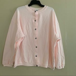 NYL Sport | Baby Pink Button Down Cardigan Sweater